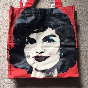 Jackie O Kennedy Andy Warhol Pop Art Loop Tote Bag